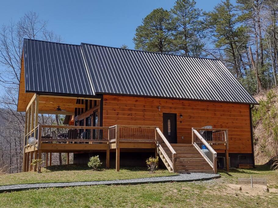 Peace Of Heaven ~ Modern Chic Cabin W/ Majestic Mountain Views Брайсън Сити Екстериор снимка